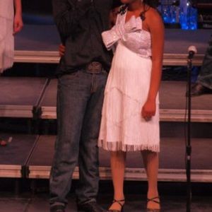 White dress with bow